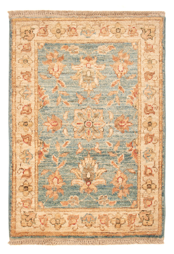 Ziegler Teppich - 71 x 50 cm - hellblau