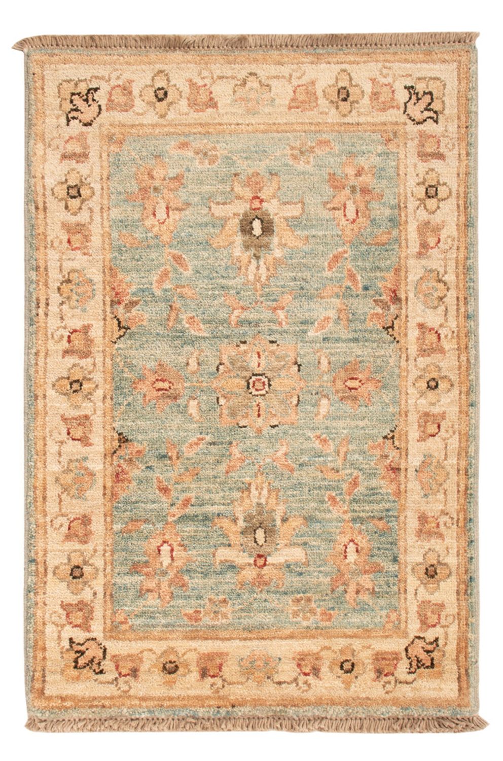 Ziegler Teppich - 73 x 50 cm - hellblau