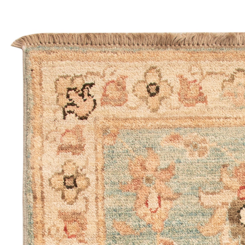 Ziegler Teppich - 73 x 50 cm - hellblau