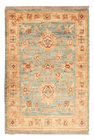 Ziegler Teppich - 75 x 51 cm - hellblau