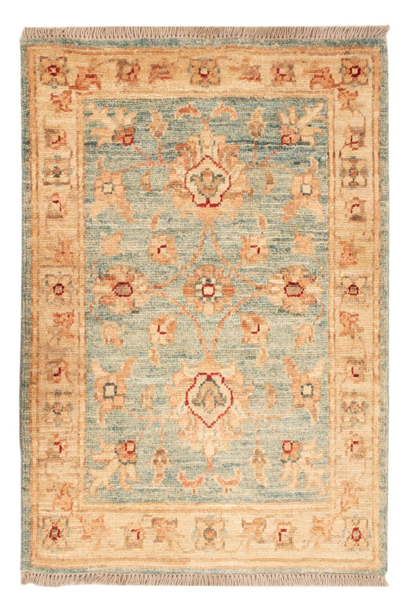 Ziegler Teppich - 75 x 51 cm - hellblau