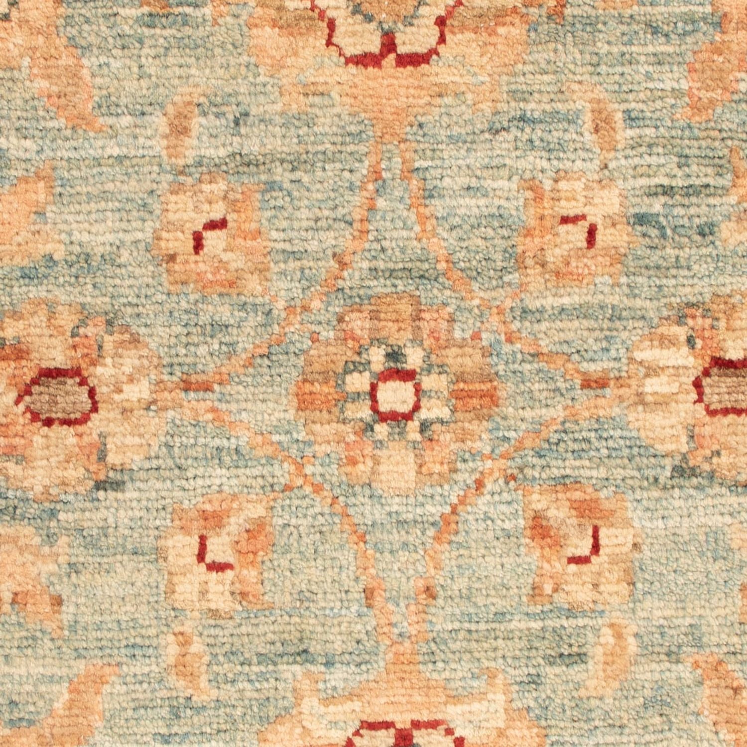 Ziegler Teppich - 75 x 51 cm - hellblau