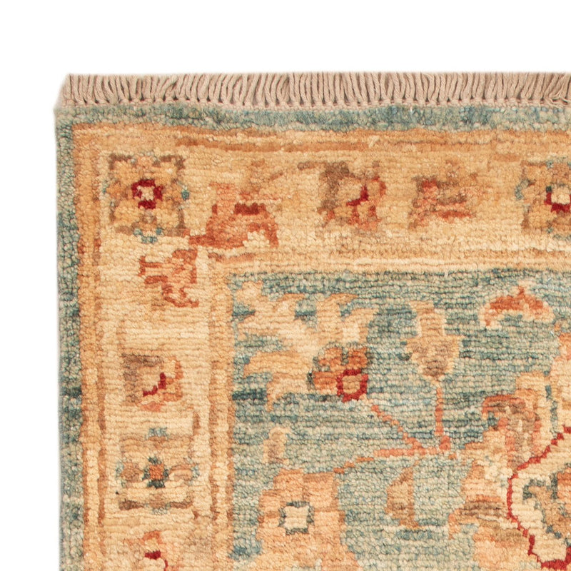 Ziegler Teppich - 75 x 51 cm - hellblau