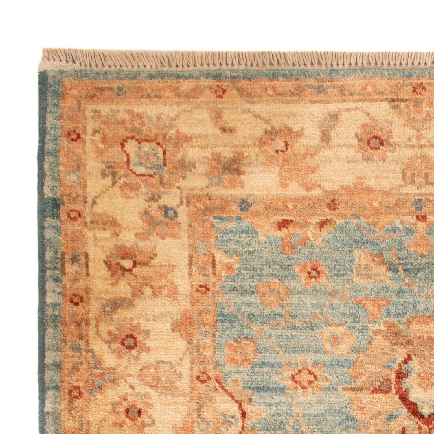 Ziegler Teppich - 90 x 67 cm - hellblau
