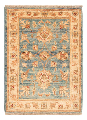 Ziegler Teppich - 70 x 53 cm - hellblau