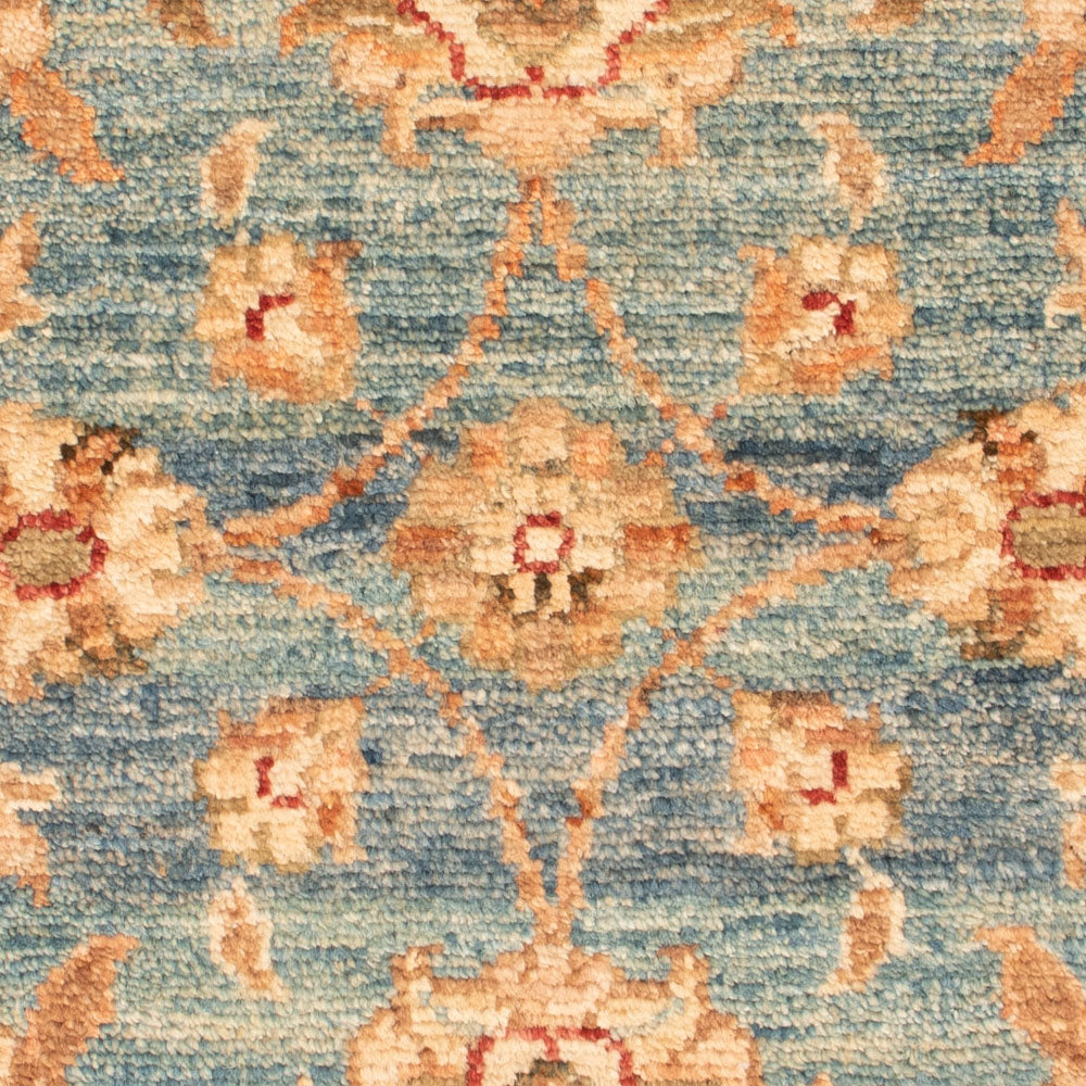 Ziegler Teppich - 70 x 53 cm - hellblau