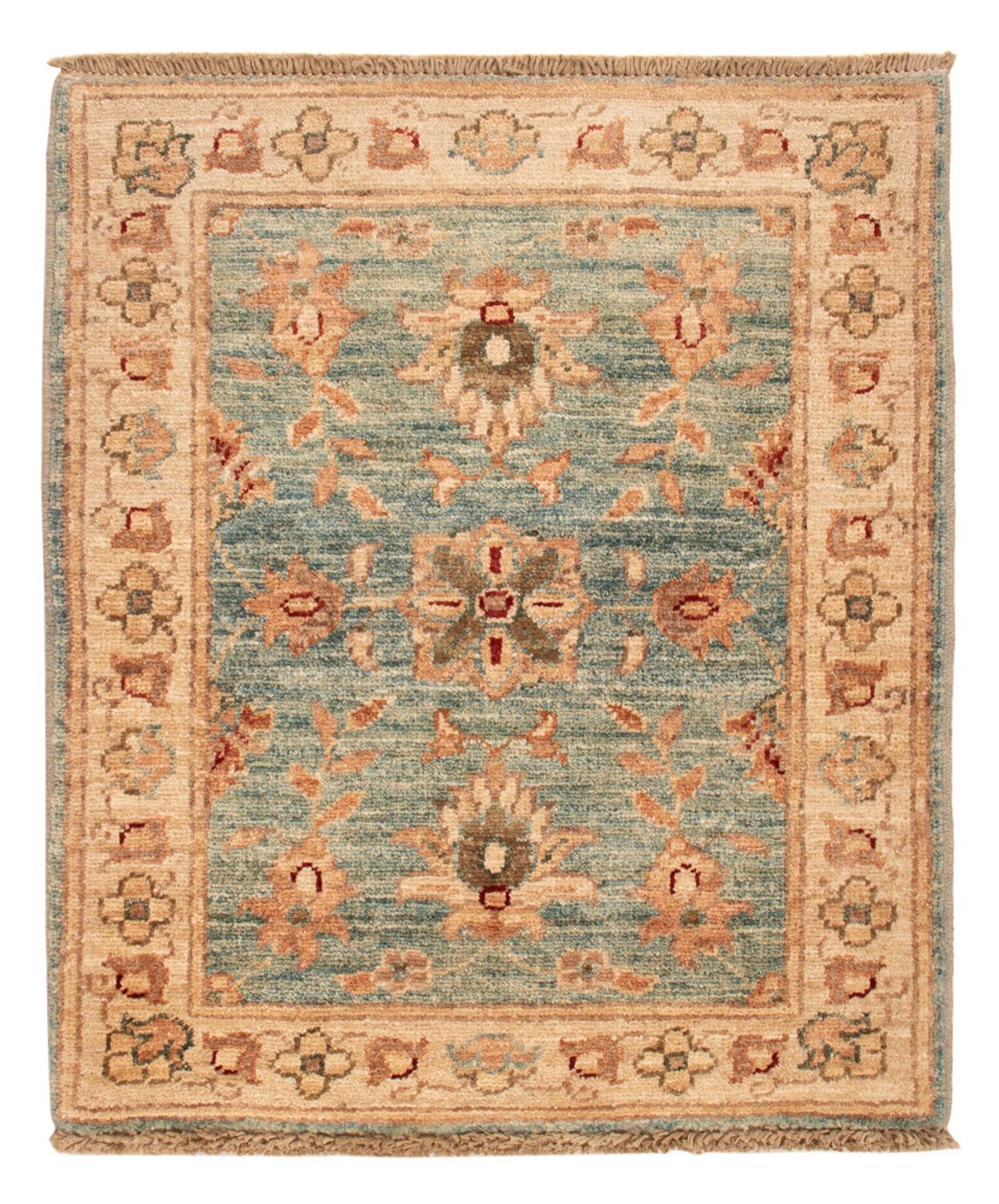 Ziegler Teppich - 66 x 55 cm - grün