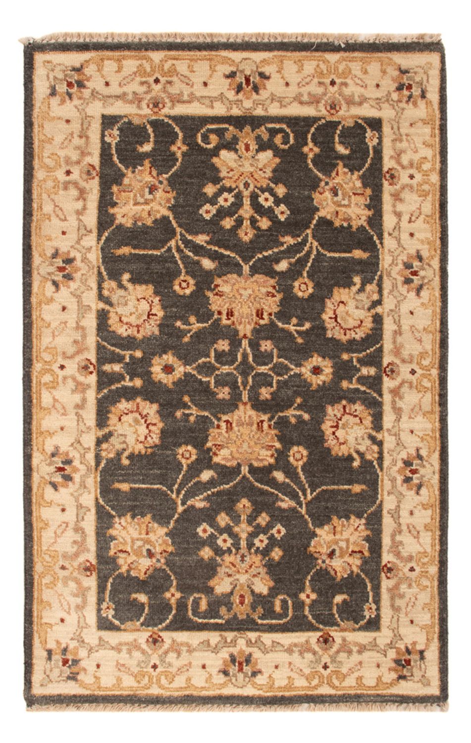 Ziegler Teppich - 90 x 60 cm - schwarz