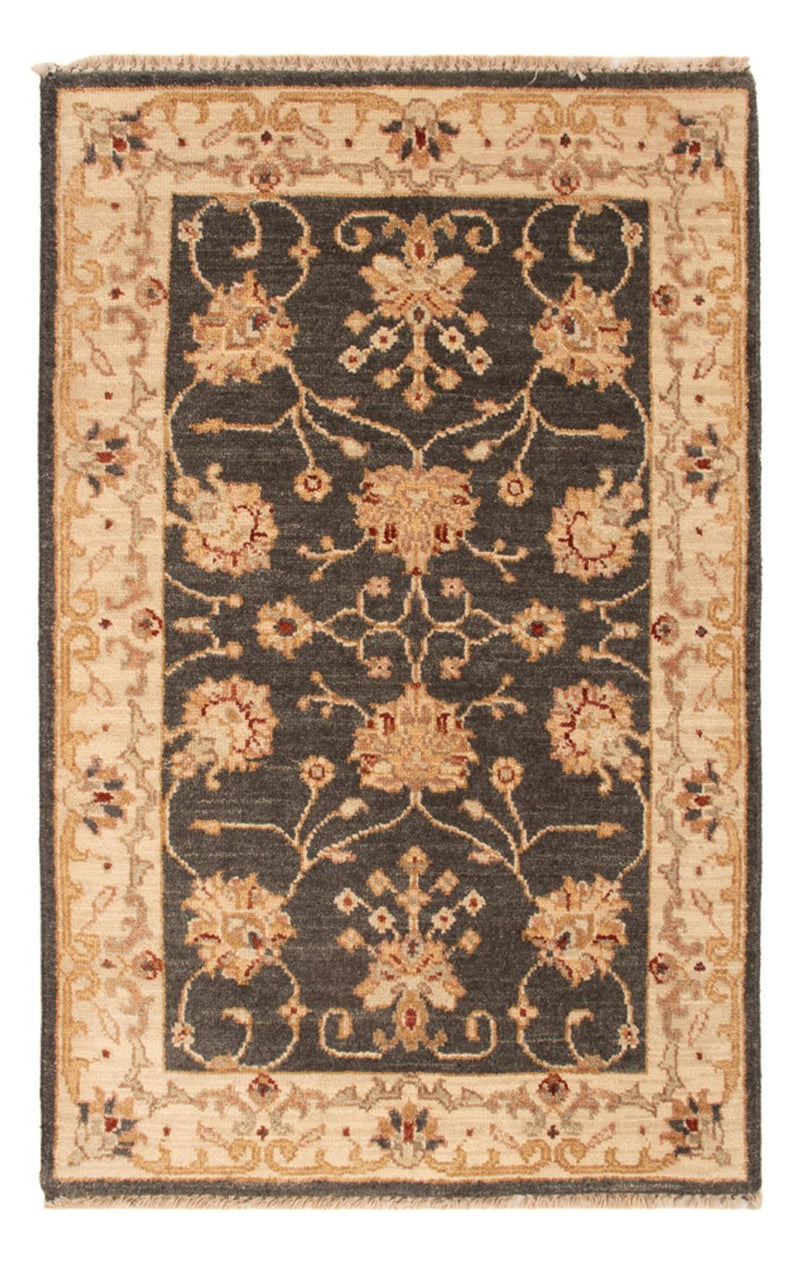 Ziegler Teppich - 90 x 60 cm - schwarz