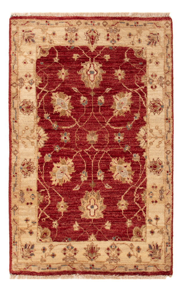 Ziegler Teppich - 90 x 60 cm - bordeauxrot