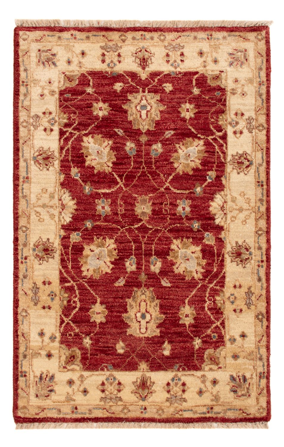 Ziegler Teppich - 90 x 60 cm - bordeauxrot