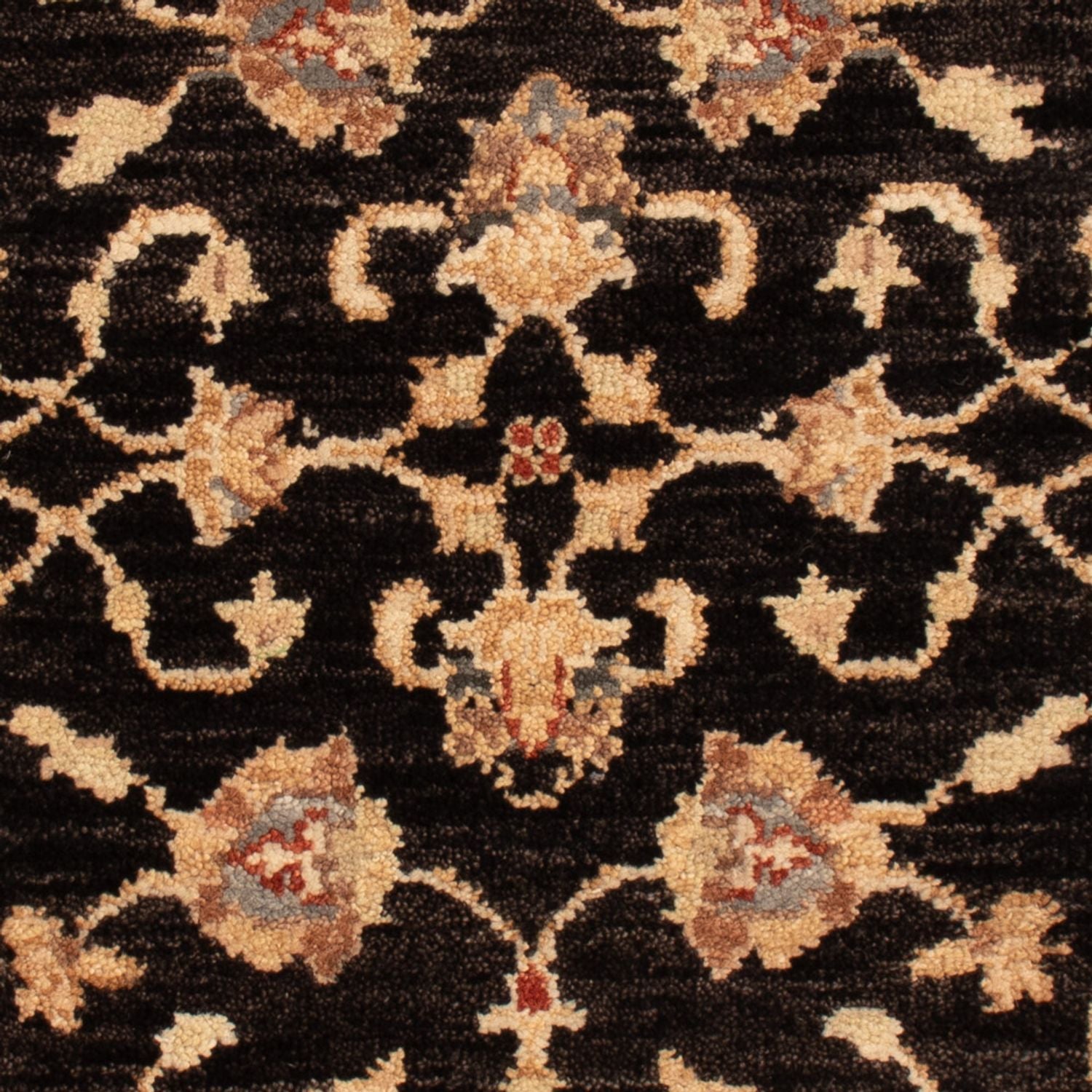 Ziegler Teppich - 90 x 60 cm - schwarz