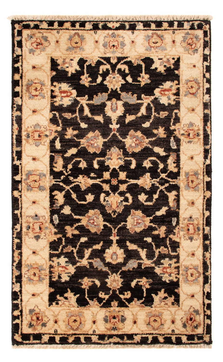 Ziegler Teppich - 90 x 60 cm - schwarz