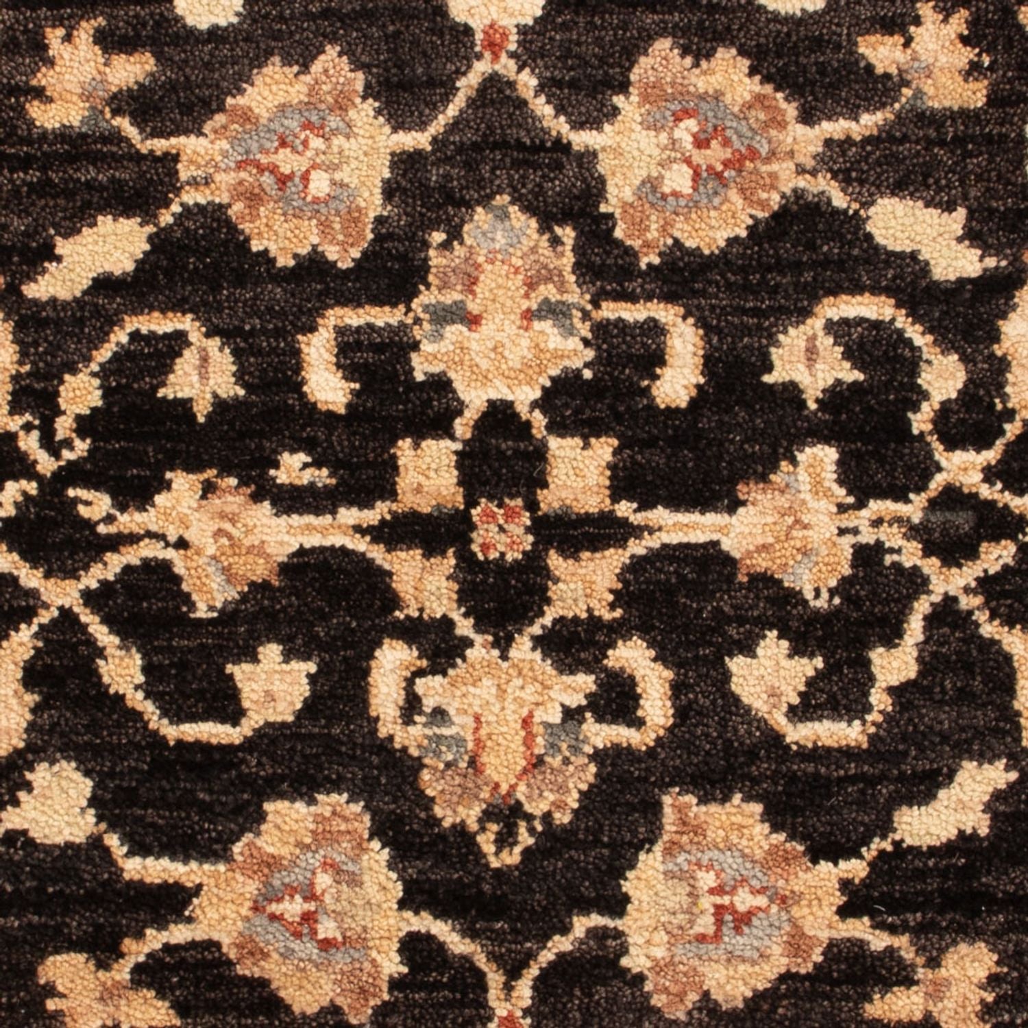 Ziegler Teppich - 90 x 60 cm - schwarz