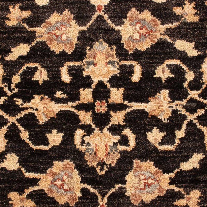 Ziegler Teppich - 90 x 60 cm - schwarz