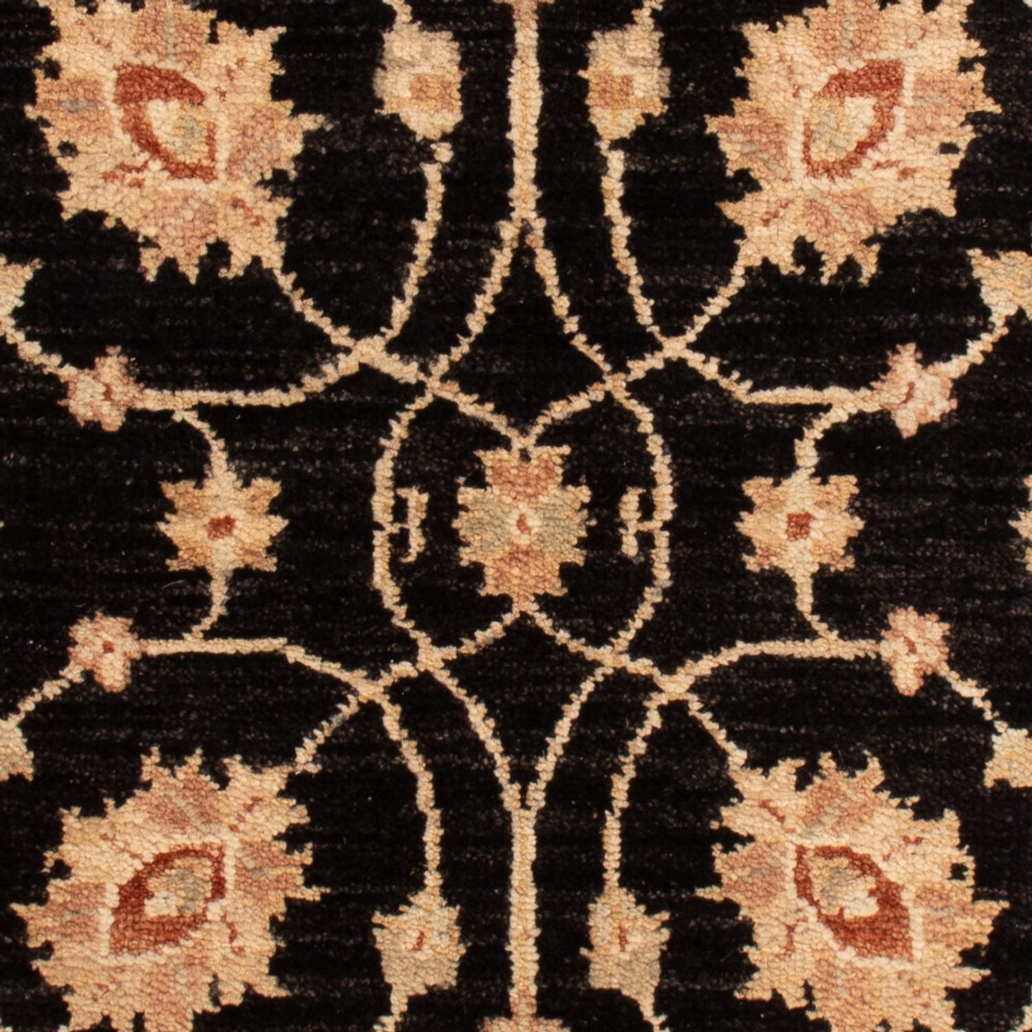 Ziegler Teppich - 90 x 60 cm - schwarz