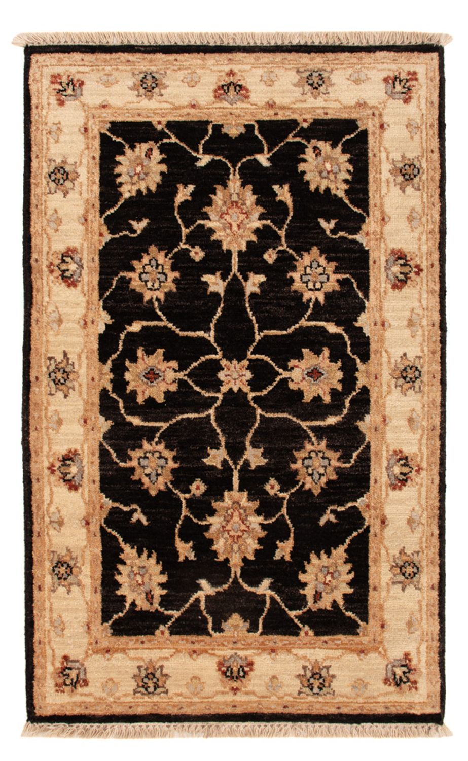 Ziegler Teppich - 90 x 60 cm - schwarz