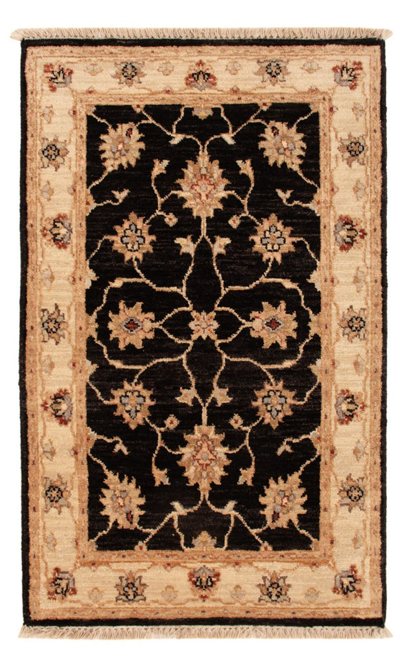 Ziegler Teppich - 90 x 60 cm - schwarz