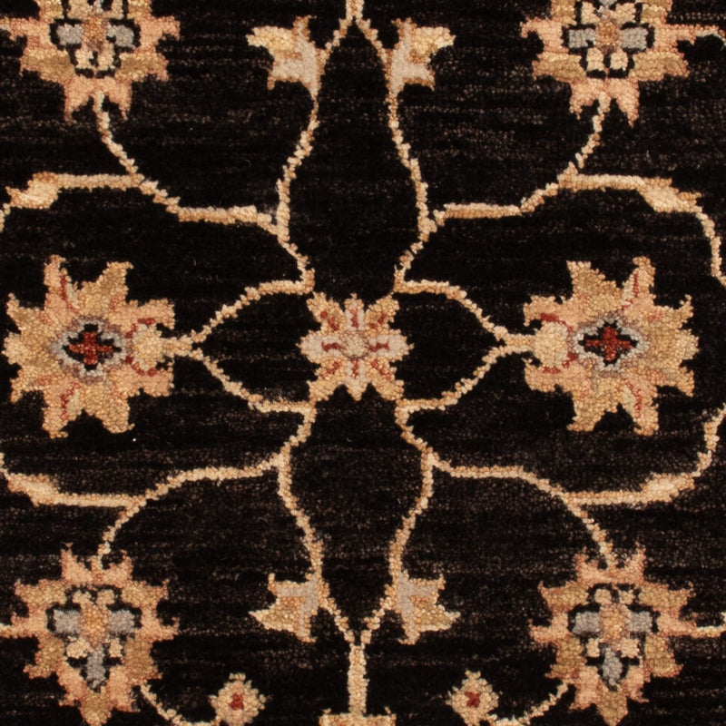 Ziegler Teppich - 90 x 60 cm - schwarz
