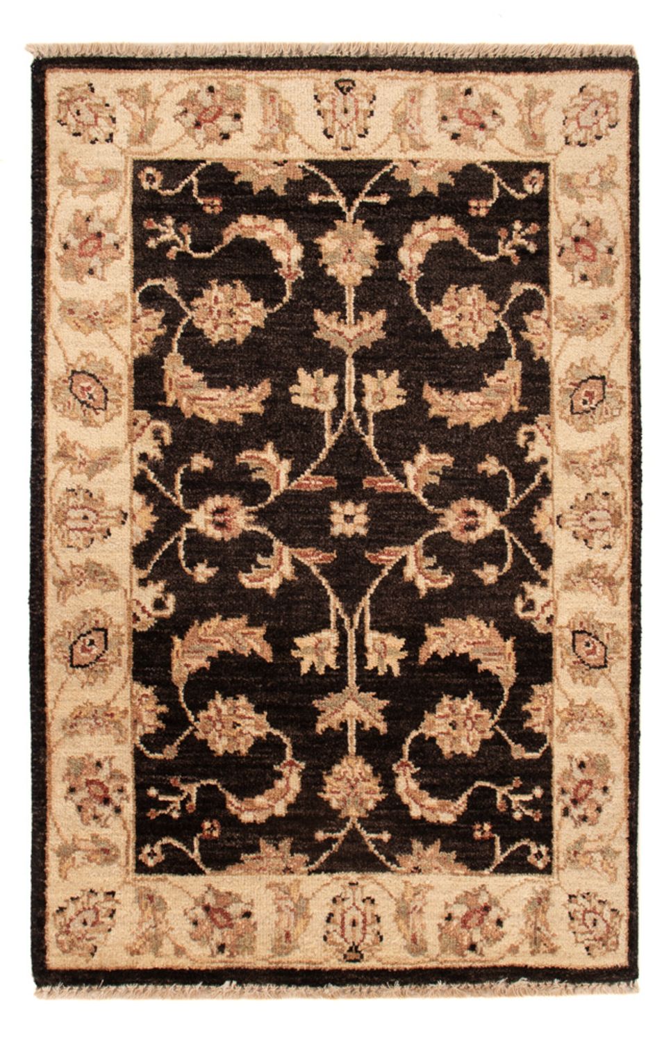 Ziegler Teppich - 90 x 60 cm - schwarz