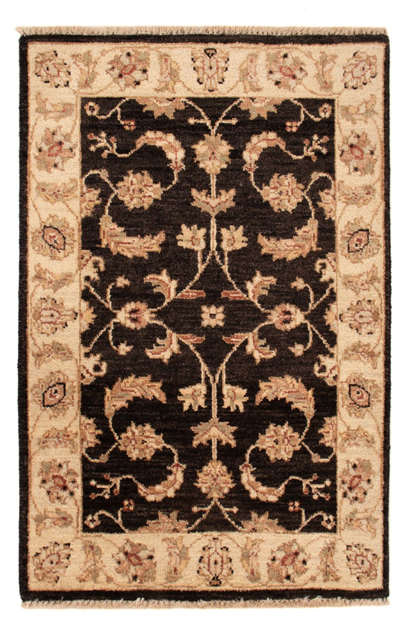 Ziegler Teppich - 90 x 60 cm - schwarz