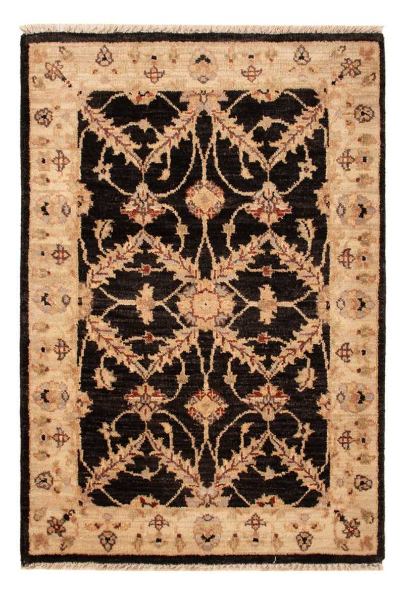 Ziegler Teppich - 90 x 60 cm - schwarz