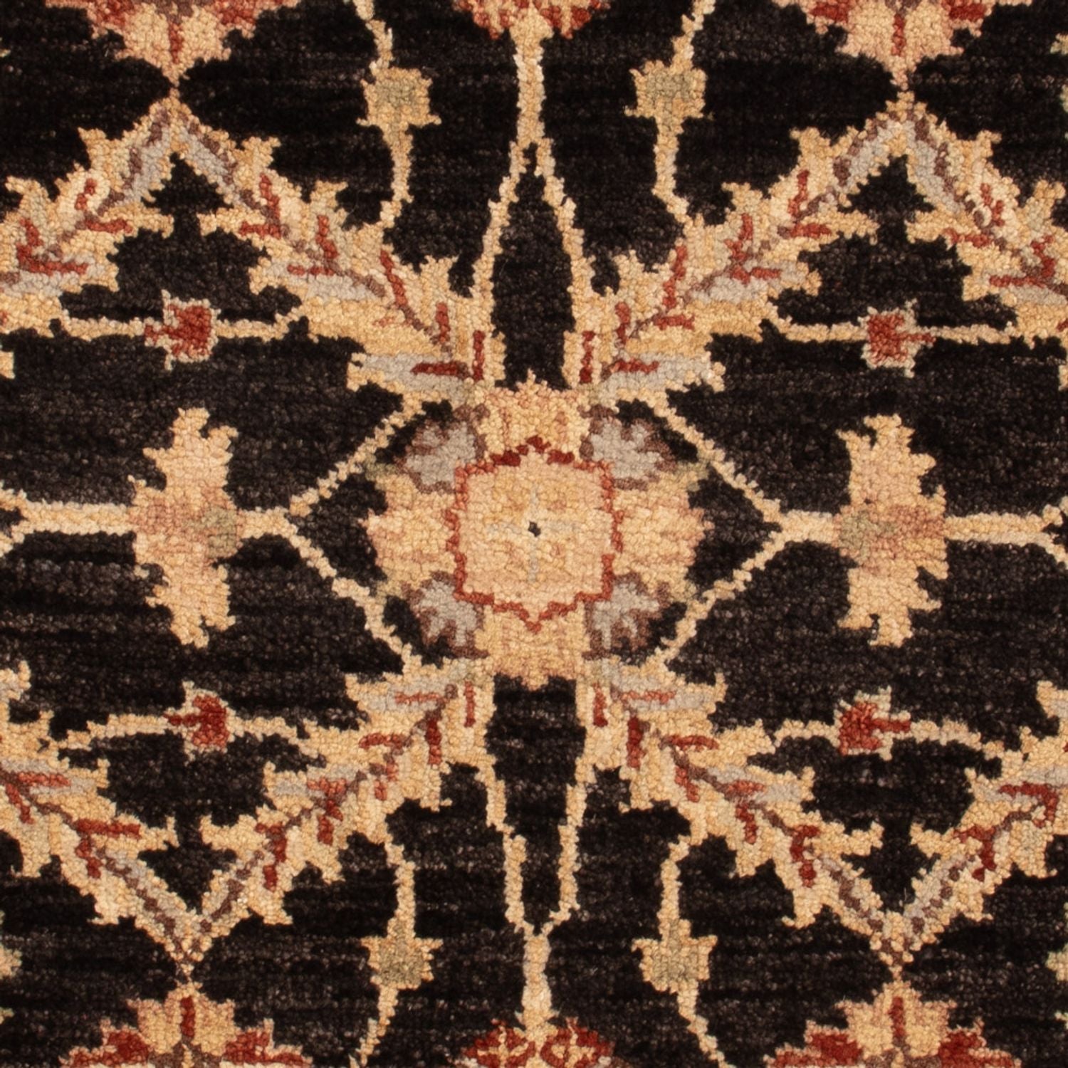 Ziegler Teppich - 90 x 60 cm - schwarz