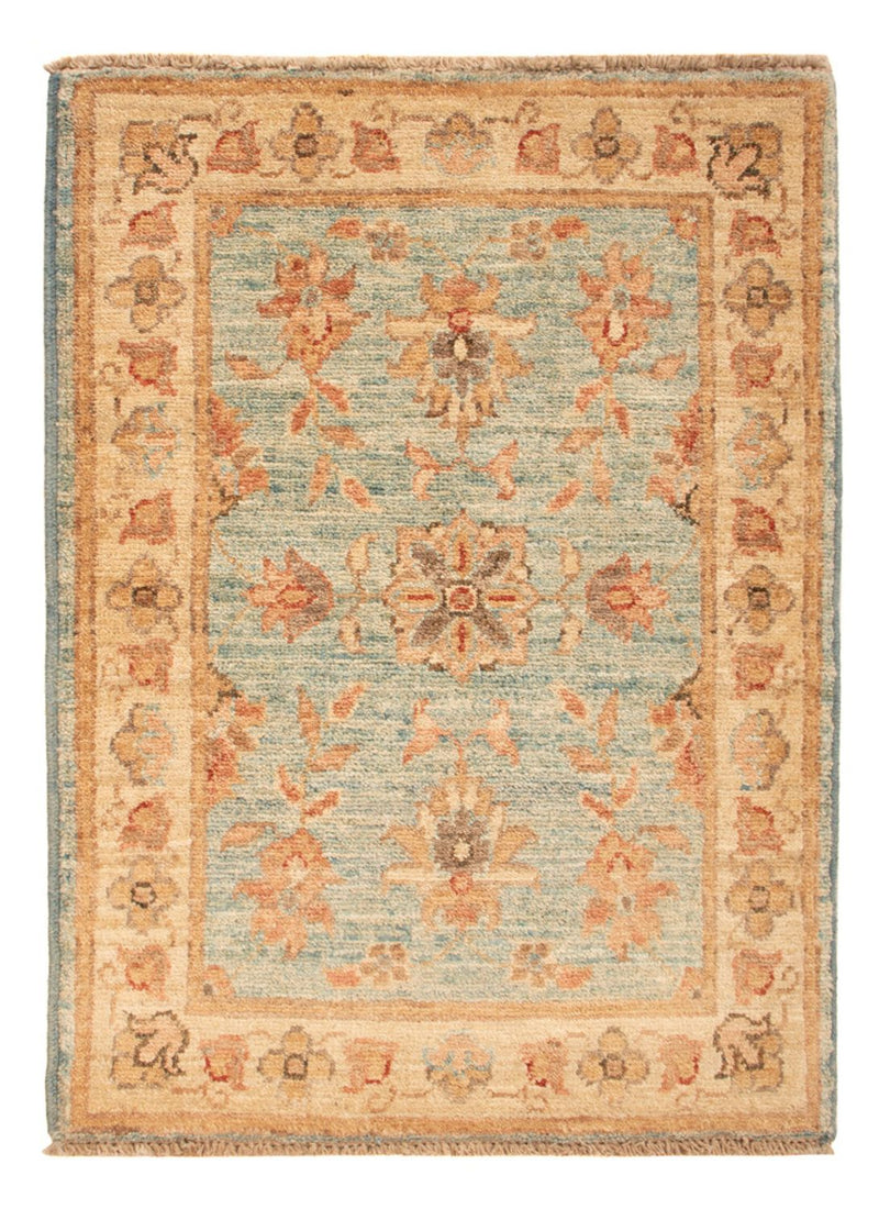 Ziegler Teppich - 74 x 53 cm - hellblau