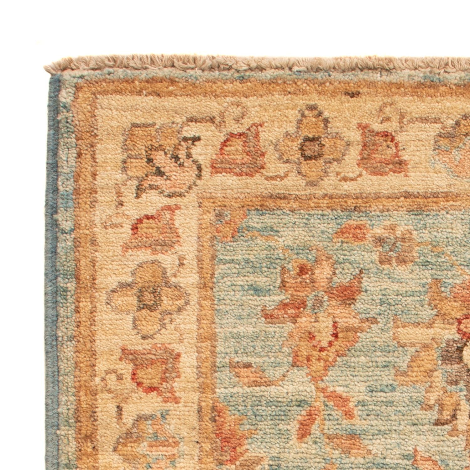 Ziegler Teppich - 74 x 53 cm - hellblau