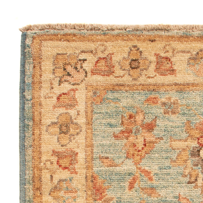 Ziegler Teppich - 74 x 53 cm - hellblau