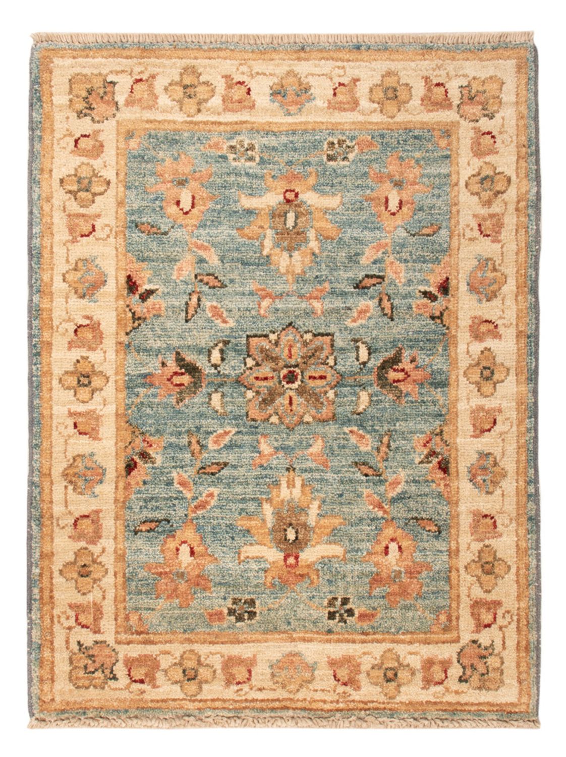Ziegler Teppich - 67 x 50 cm - türkis