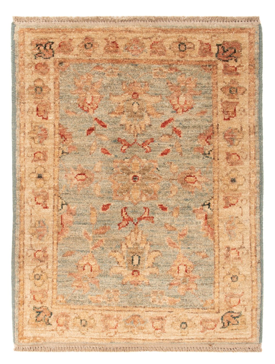Ziegler Teppich - 67 x 50 cm - türkis