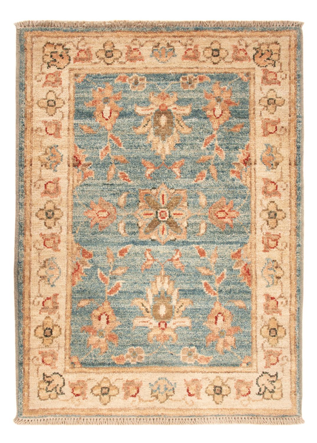 Ziegler Teppich - 72 x 53 cm - türkis