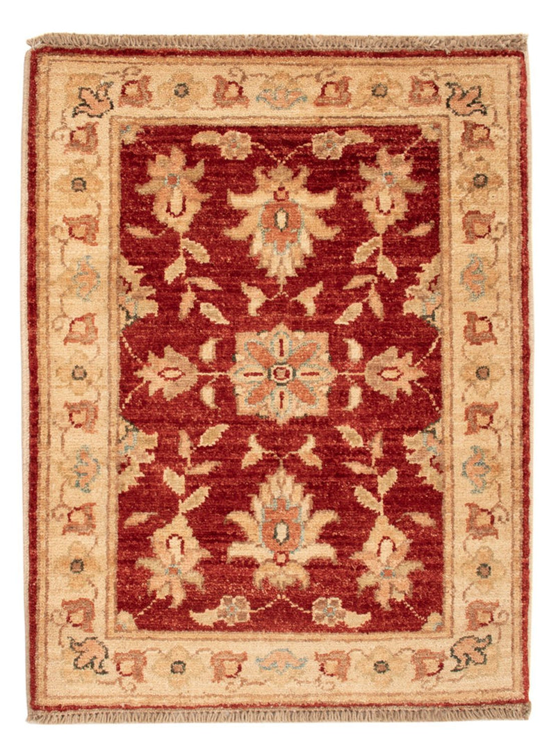 Ziegler Teppich - 69 x 52 cm - bordeauxrot