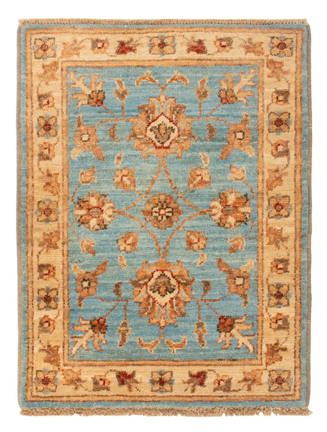 Ziegler Teppich - 66 x 50 cm - blau
