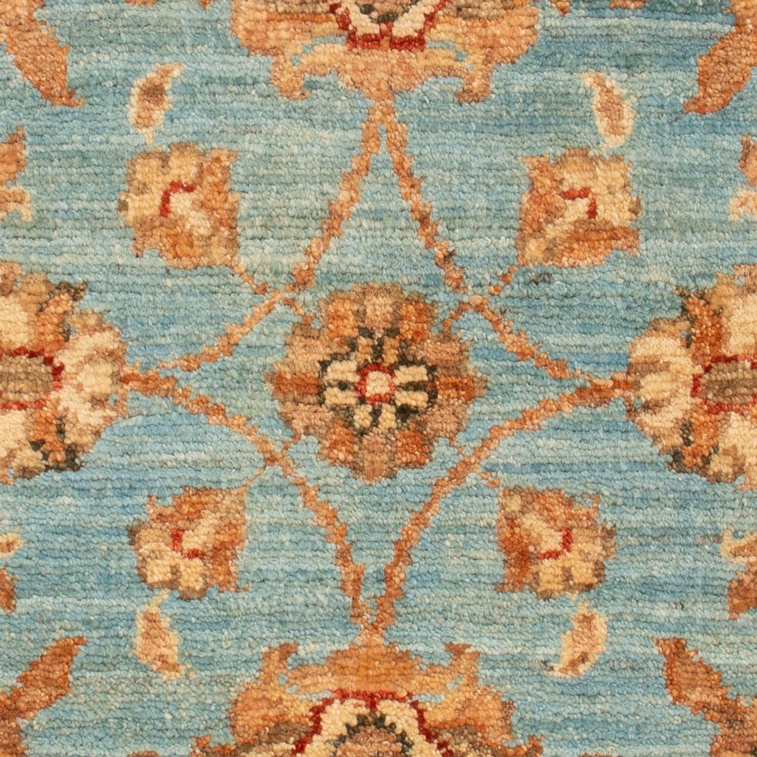 Ziegler Teppich - 66 x 50 cm - blau