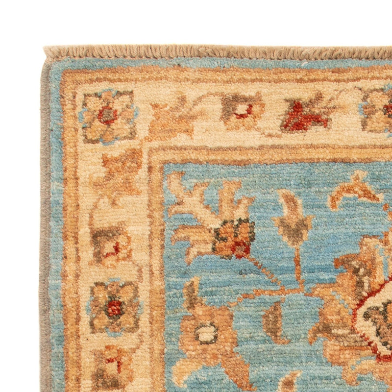 Ziegler Teppich - 66 x 50 cm - blau