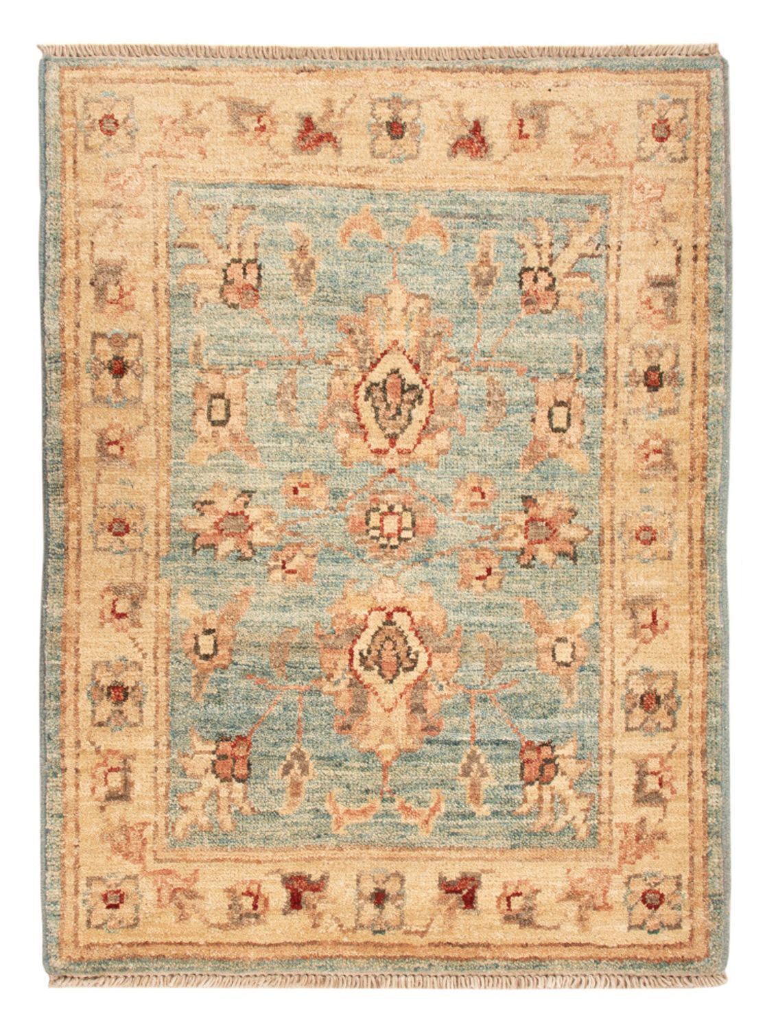 Ziegler Teppich - 72 x 53 cm - hellblau