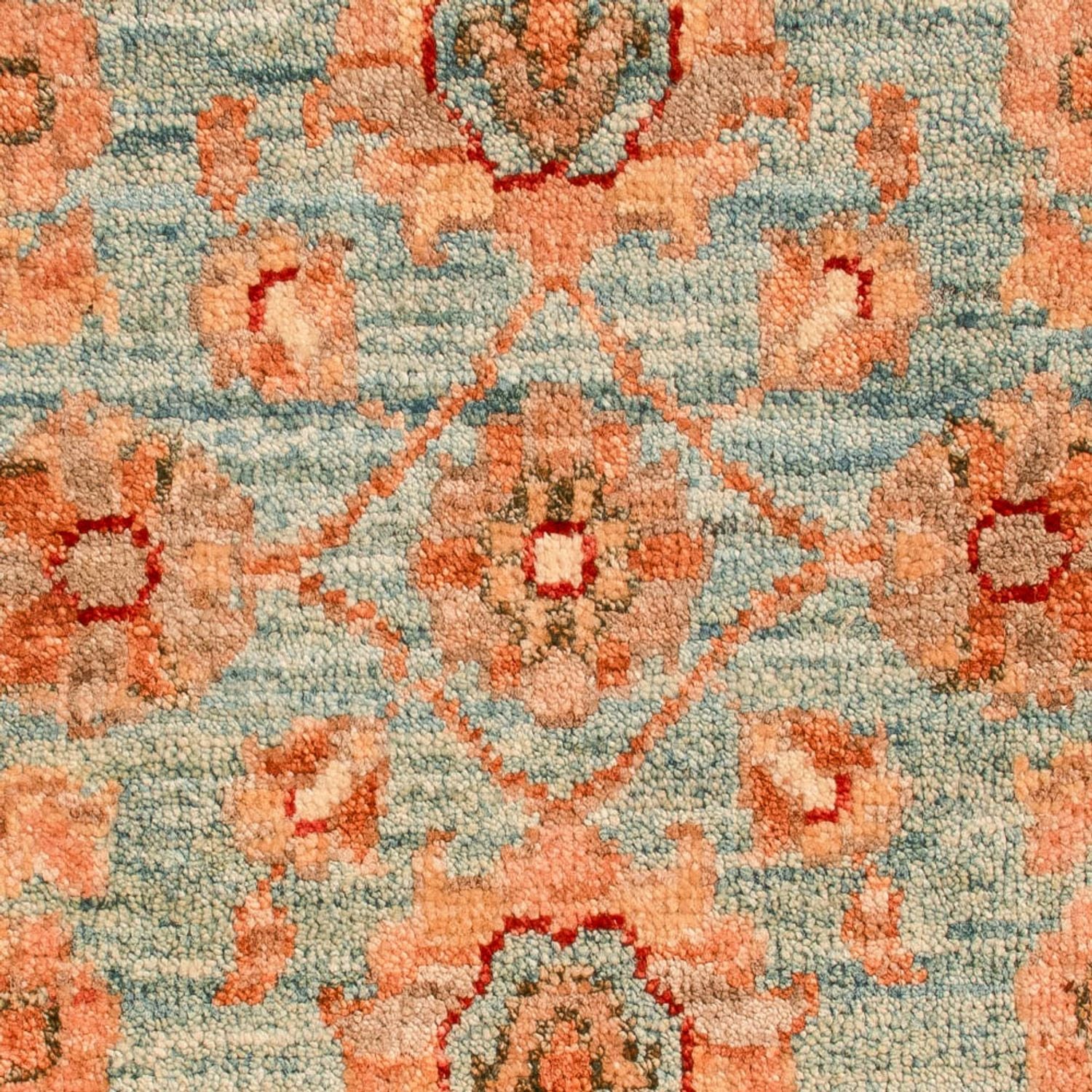 Ziegler Teppich - 70 x 53 cm - hellblau