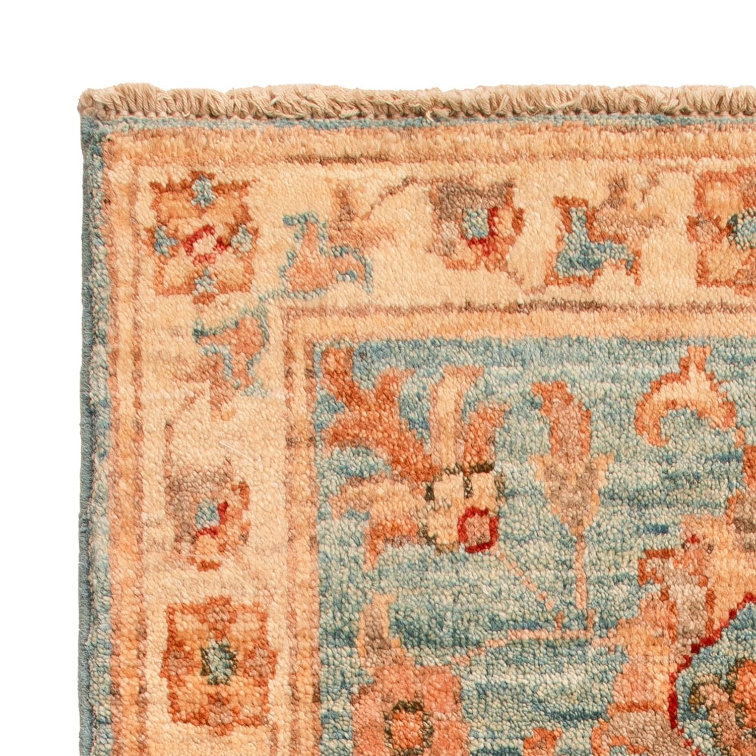 Ziegler Teppich - 70 x 53 cm - hellblau