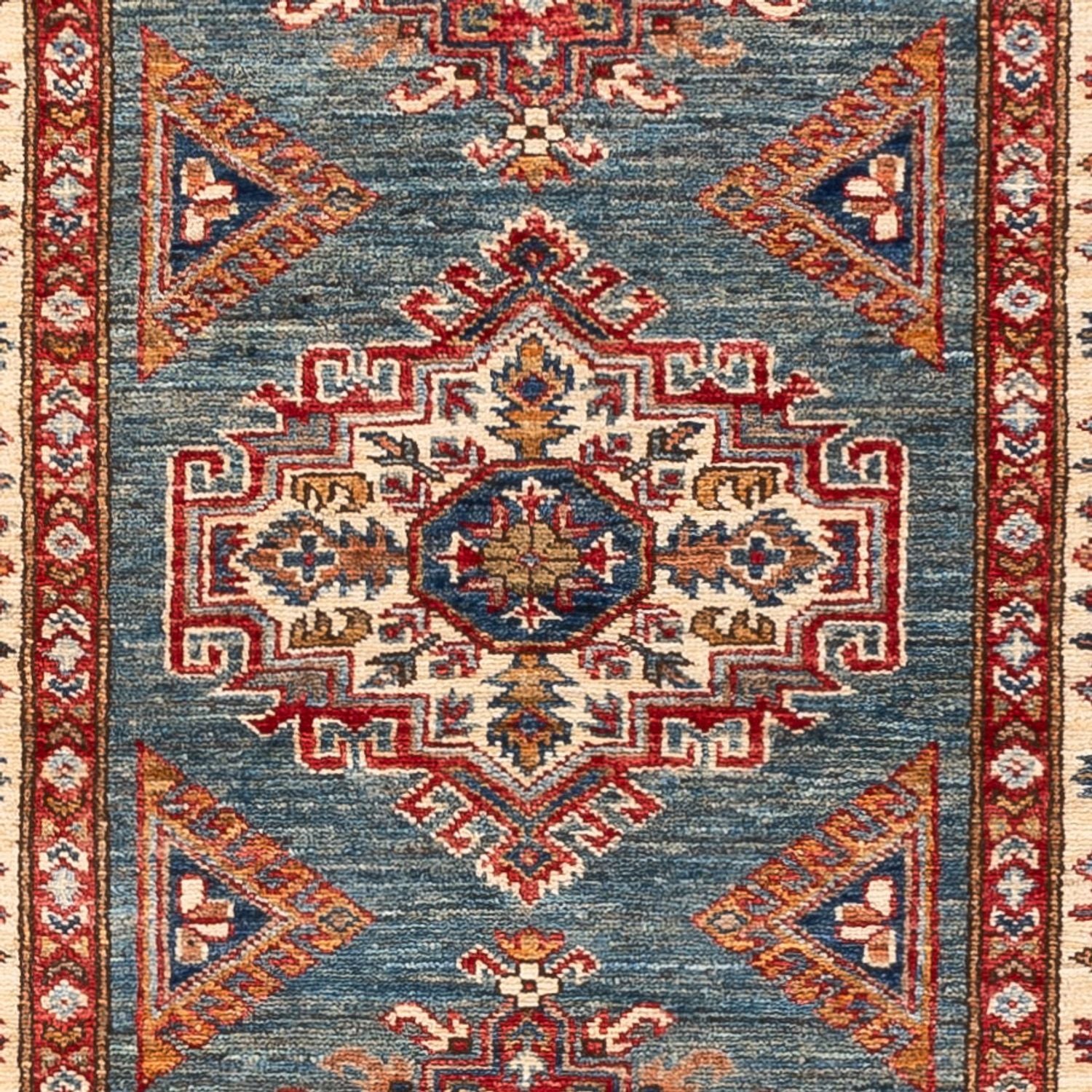 Läufer Ziegler - Kazak - 246 x 75 cm - mehrfarbig