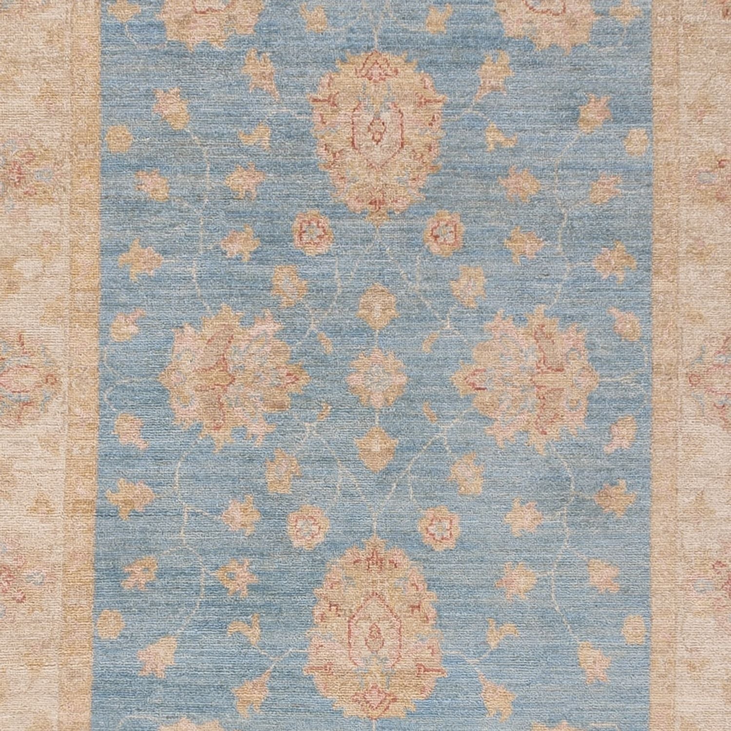 Läufer Ziegler - 396 x 121 cm - hellblau