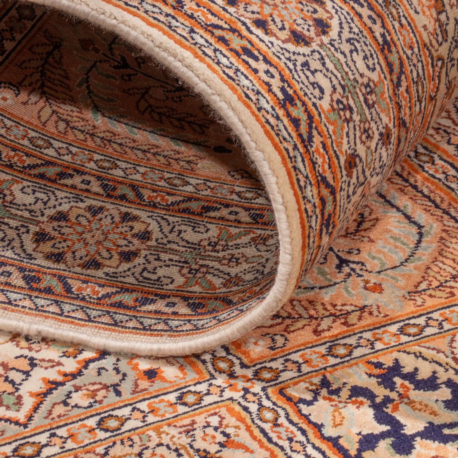 Läufer Seiden - Kaschmir Seide - 307 x 81 cm - beige
