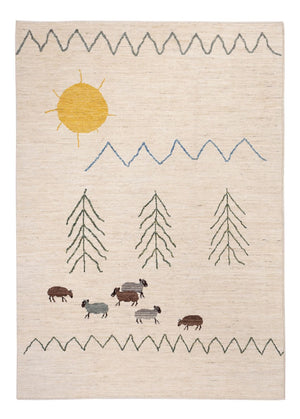 Berber Teppich - 241 x 172 cm - natur