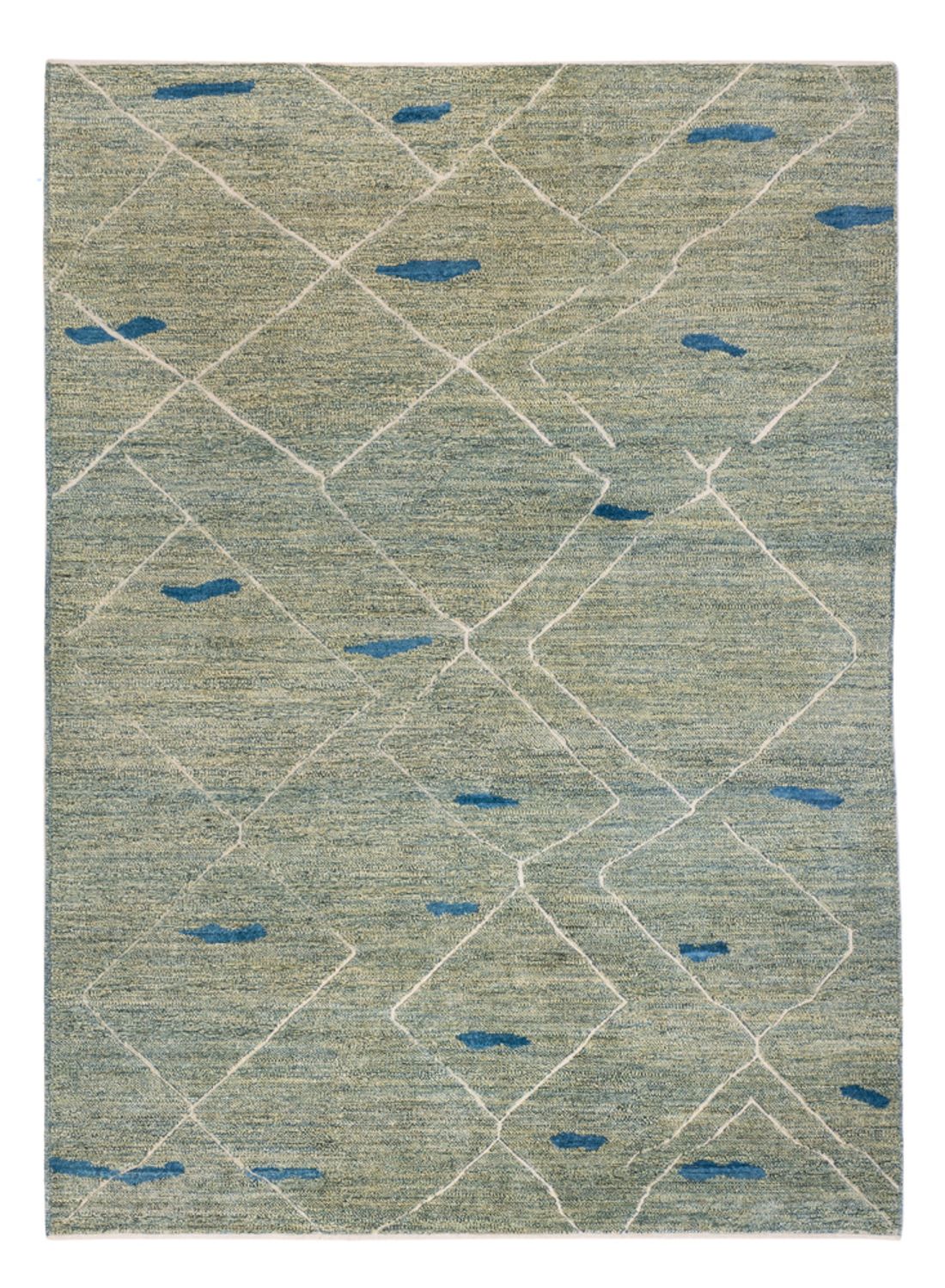 Berber Teppich - 236 x 172 cm - hellgrün