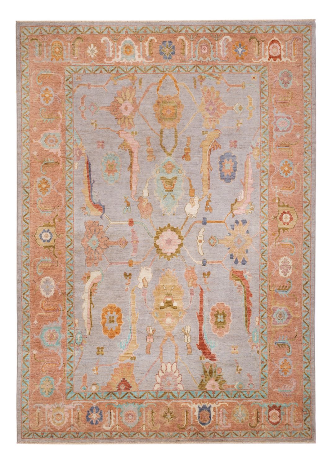 Ziegler Teppich - Usak - 346 x 243 cm - hellblau