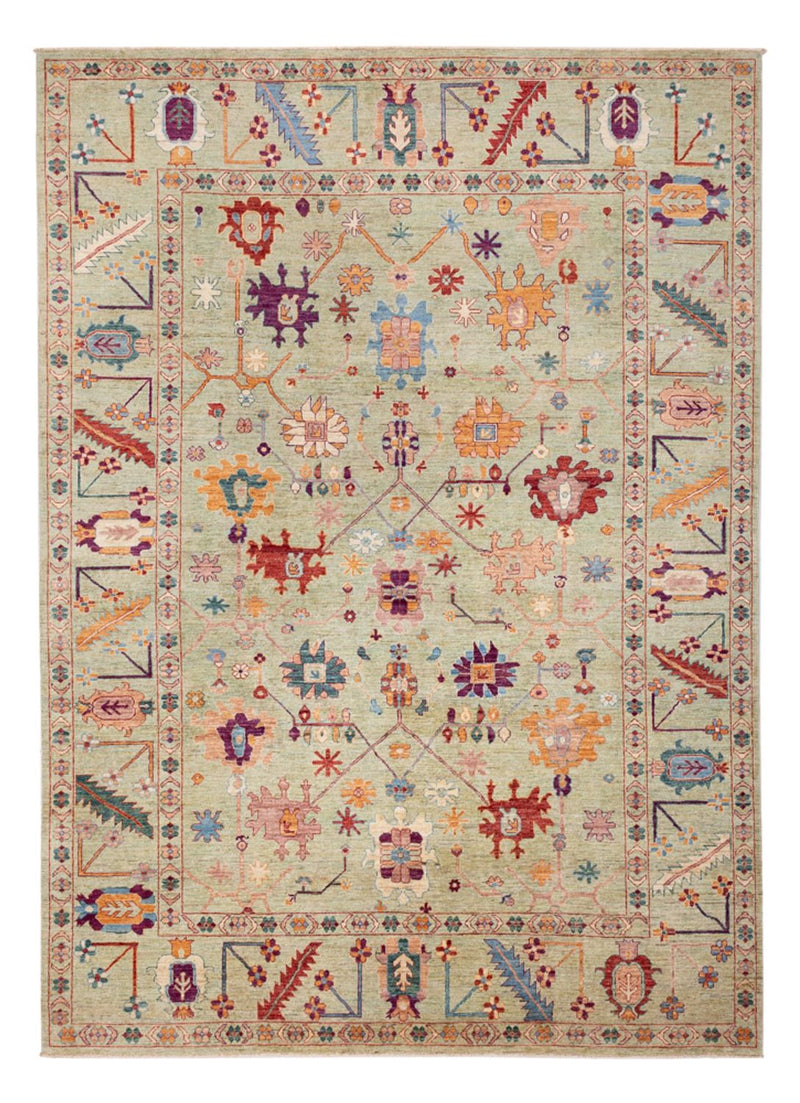 Ziegler Teppich - Usak - 336 x 244 cm - hellgrün