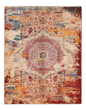 Designer Teppich - 198 x 155 cm - mehrfarbig