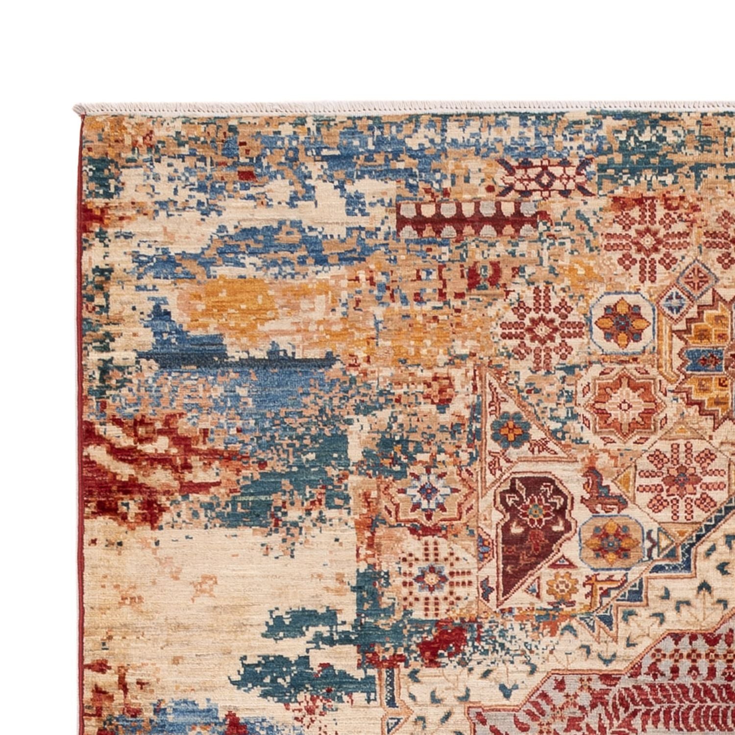 Designer Teppich - 198 x 155 cm - mehrfarbig