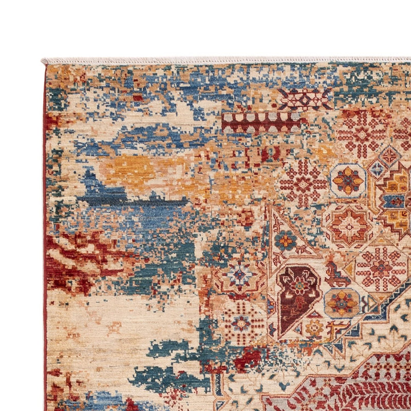 Designer Teppich - 198 x 155 cm - mehrfarbig